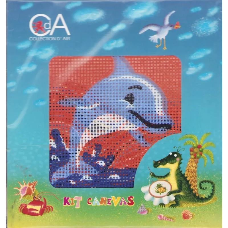 Collection D' Art Tapestry Kit, WHALE, 15cm x 15cm