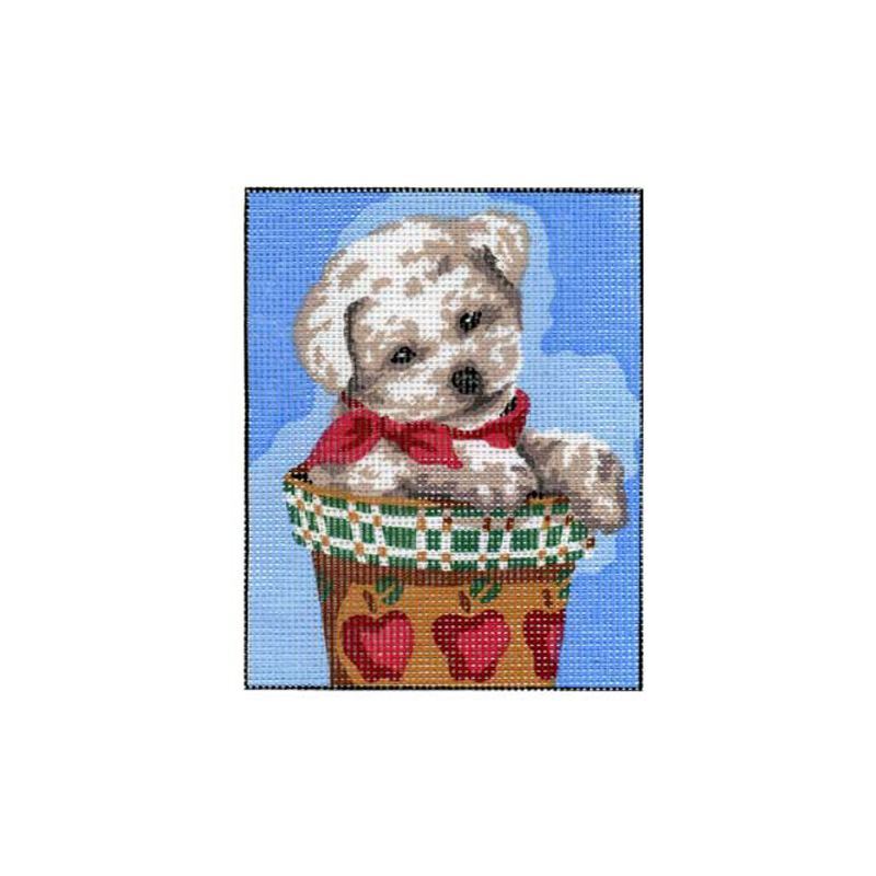 Dog In Pot Tapestry Design Printed On Canvas #S1418.04