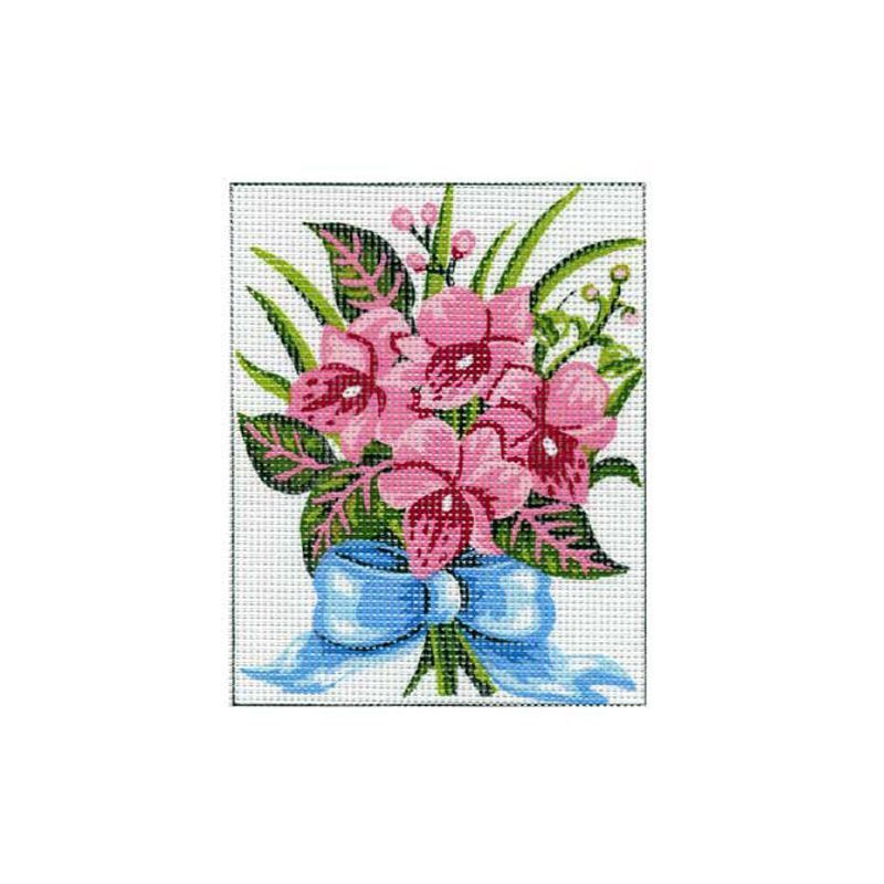 Pink Flowers Tapestry Design Printed On Canvas #S1418.16