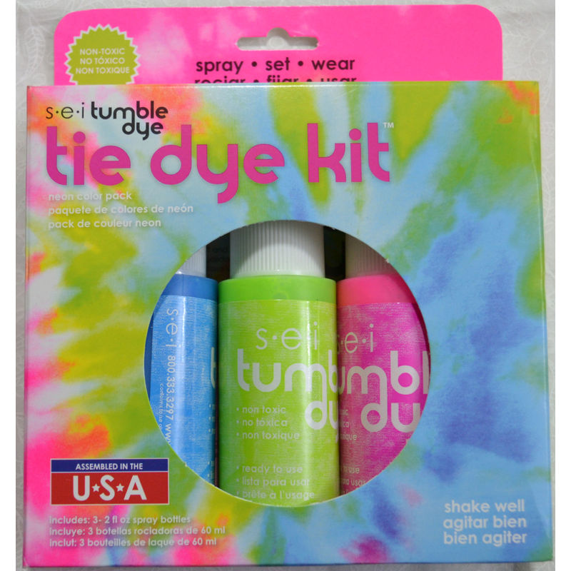 Tumble Dye Craft & Fabric Tie Dye Kit, Neon Colour Pack, Makes Up To 12 Shirts