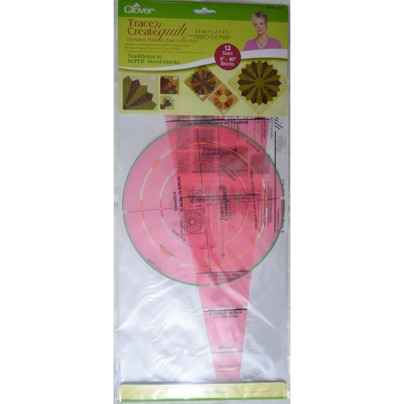 Clover Trace N Create Quilt Templates 9514 Nancy Zieman Dresden Plate /& Fan Col