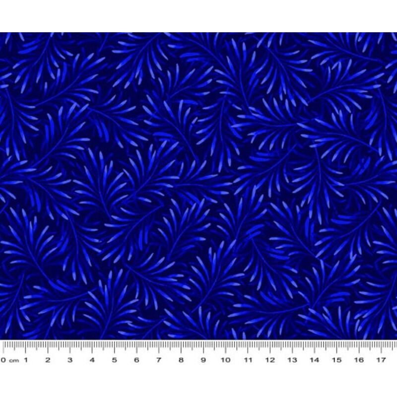 Boughs of Beauty Navy/Cobalt Quilt Backing Fabric, 275cm wide, 100% Cotton