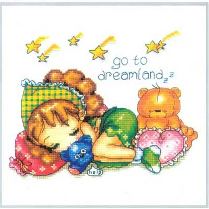 GIRLISH DREAM, Counted Cross Stitch Kit, 29cm x 29cm