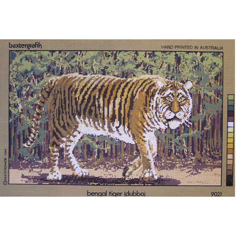 Bengal Tiger Tapestry Design Printed On Canvas #9021