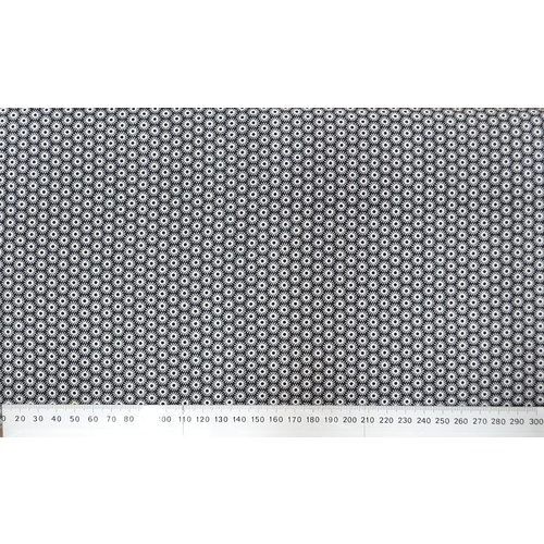 Cotton Fabric Per Metre, 110cm Wide, 9868.99 BLACK / WHITE