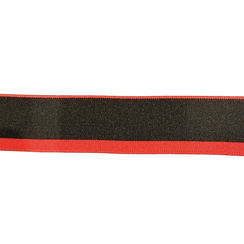 RED BLACK 38mm Knitted Elastic per metre