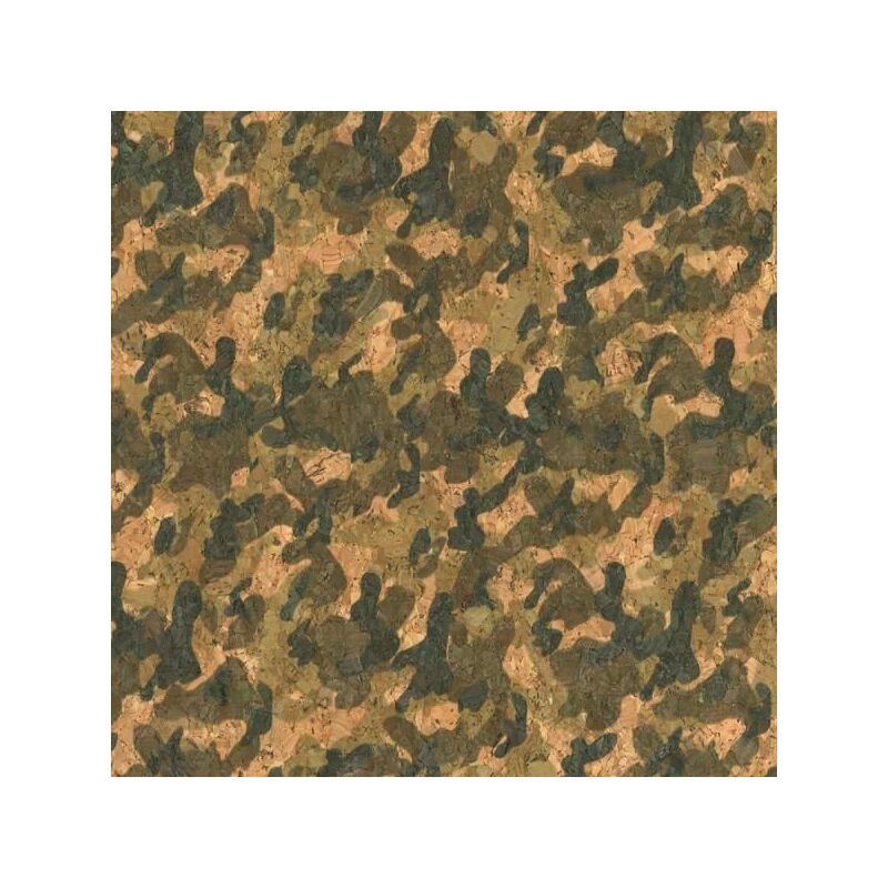 CORK Fabric, 18" x 15" Prepack, For Bags, Purses, etc, Trend Camo Print #BPC1022