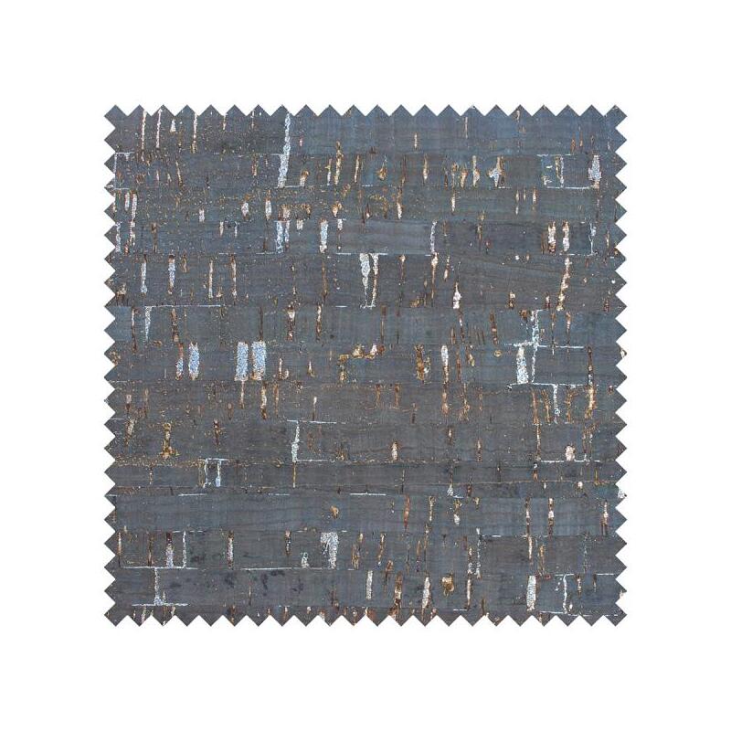 CORK Fabric, 50% Cork, 48% TC, 2% Glue, 18" x 15", Blue-Silver Prepack