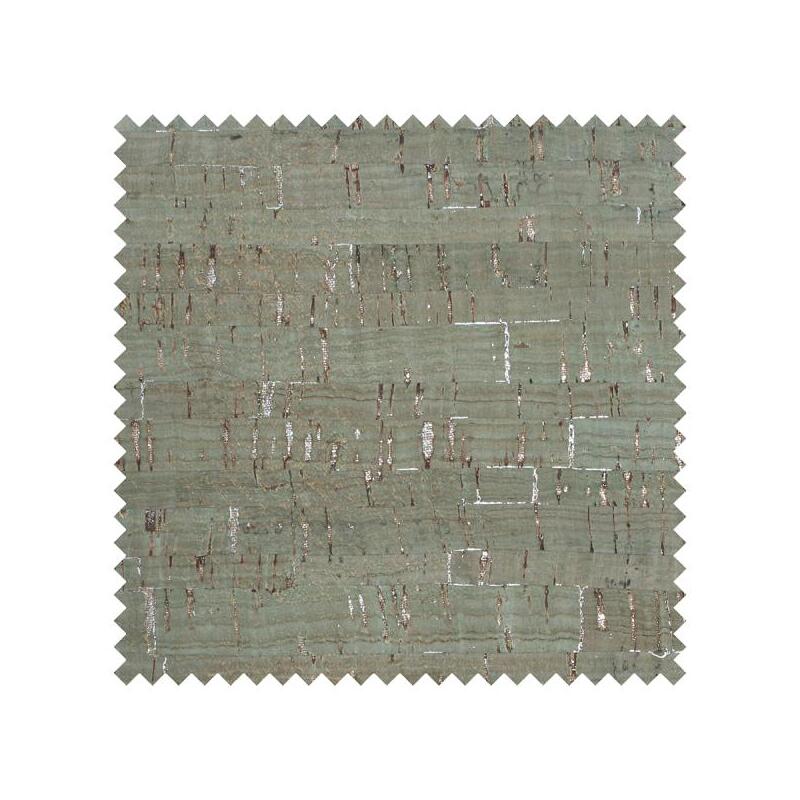CORK Fabric, 18" x 15" Prepack, For Bags, Purses, Green - Silver