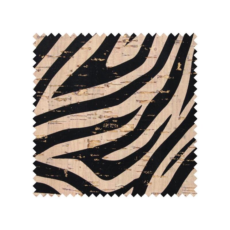 CORK Fabric, 18" x 15" Prepack, For Bags, Purses, 1016 Zebra