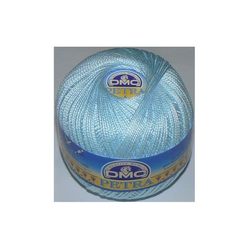 DMC PETRA Thread Size 3 #5145 ICE BLUE Crochet & Knitting Cotton 100g Ball
