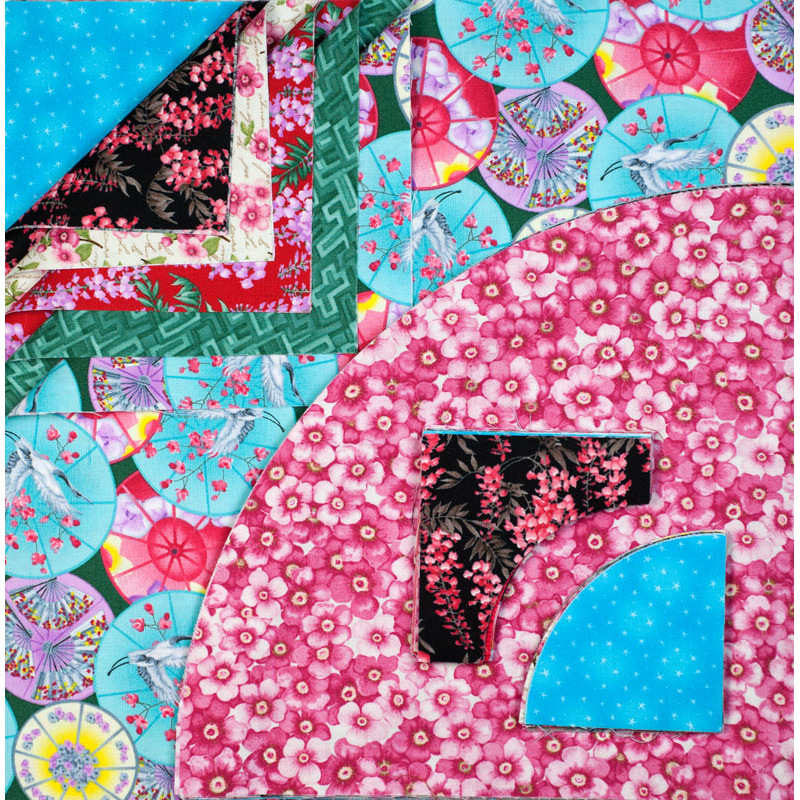 Japanese Blossom - Drunkards Path 12" Pre-Cuts by Matilda's Own, Quilt Kit