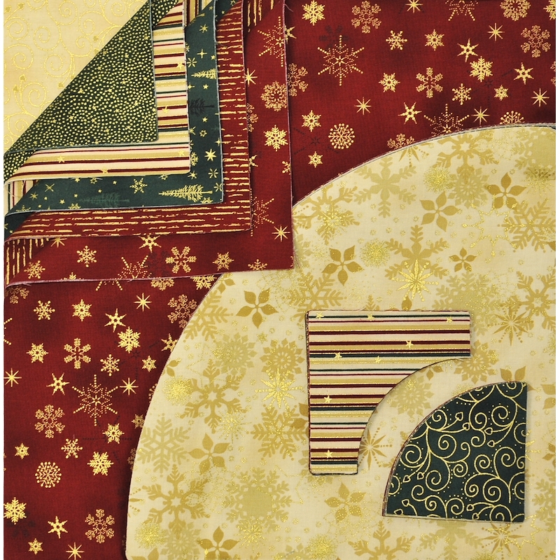 Red/Green Christmas - Drunkards Path 12" Pre-Cuts by Matilda's Own, Quilt Kit