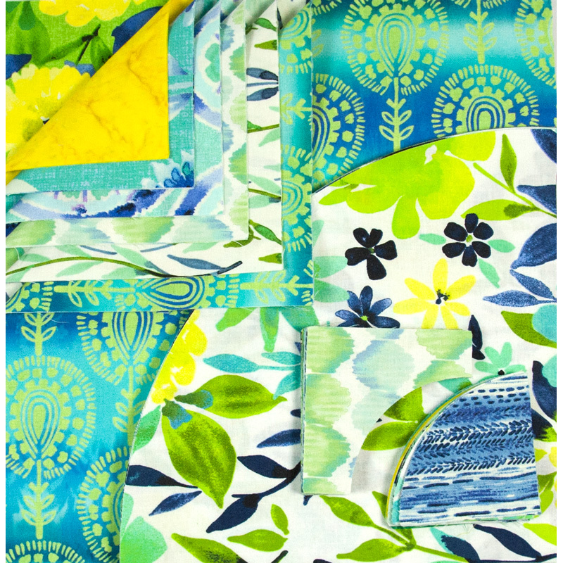 Tropicana - Drunkards Path 12" Pre-Cuts by Matilda's Own, Quilt Kit