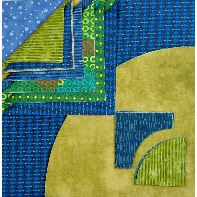 Green/Blue - Drunkards Path 12" Pre-Cuts by Matilda's Own, Quilt Kit