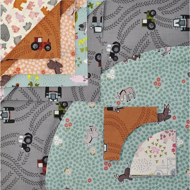 Back To The Farm - Drunkards Path 12" Pre-Cuts by Matilda's Own, Quilt Kit