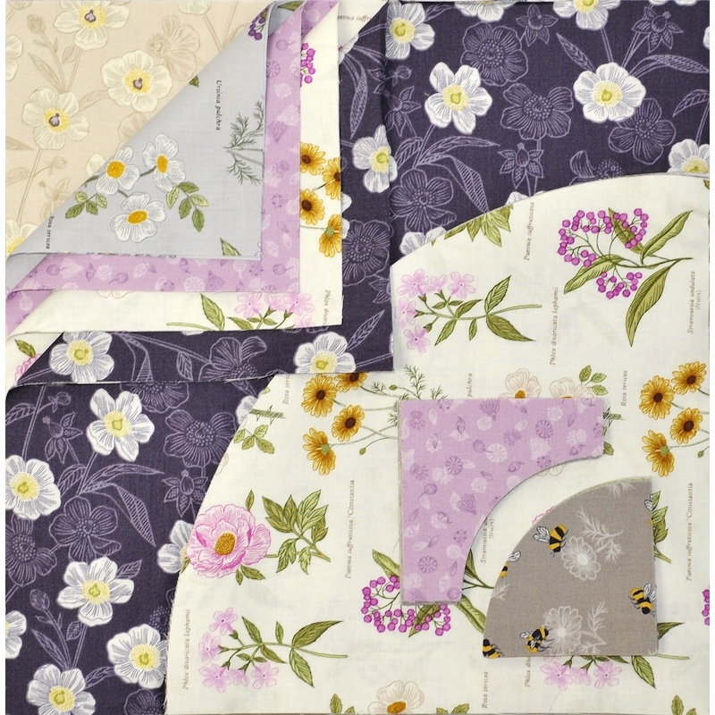 Botanical Garden - Drunkards Path 12" Pre-Cuts by Matilda's Own, Quilt Kit