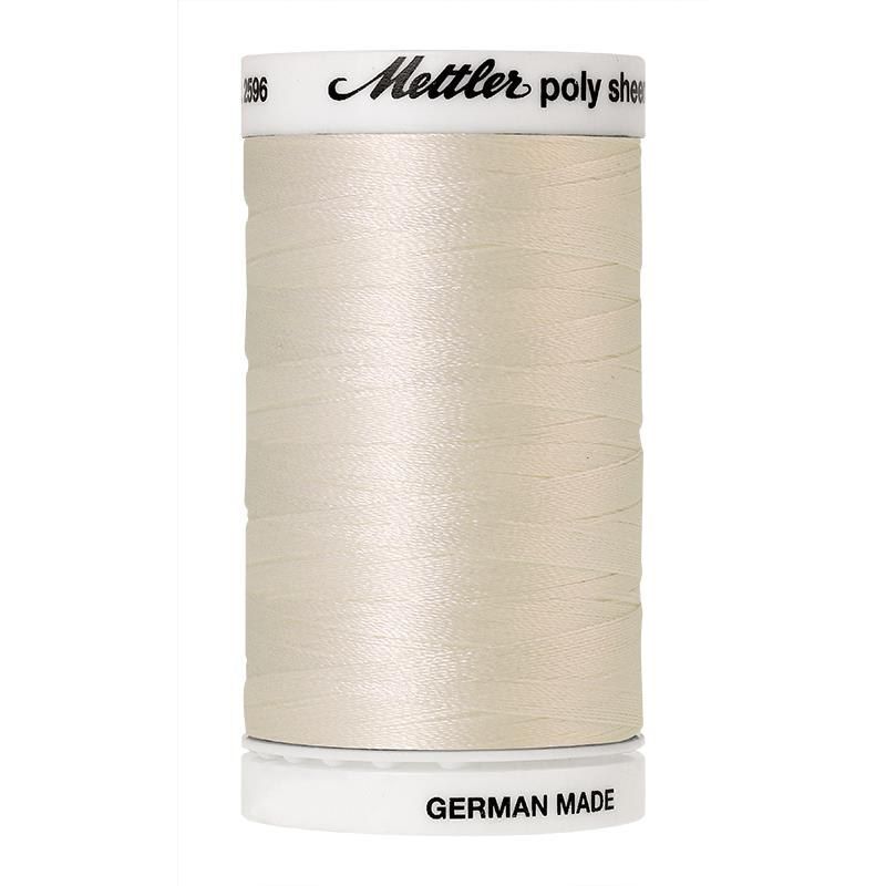 Mettler Poly Sheen #0101 EGGSHELL 800m Trilobal Polyester Thread
