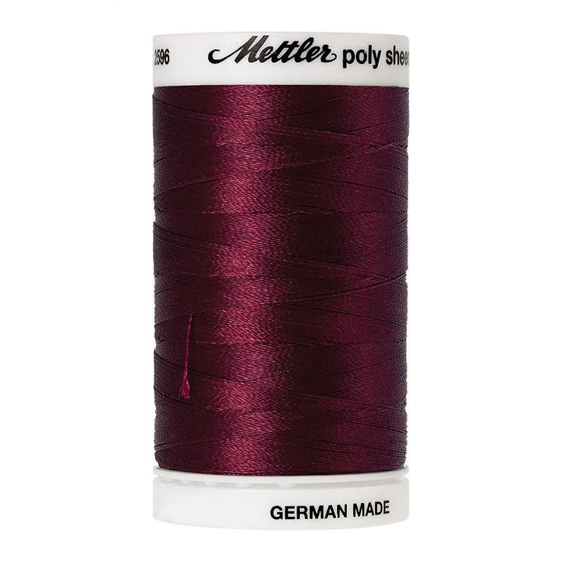 Mettler Poly Sheen #2113 CRANBERRY 800m Trilobal Polyester Thread
