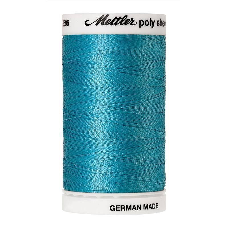 Mettler Poly Sheen #4111 TURQUOISE 800m Trilobal Polyester Thread
