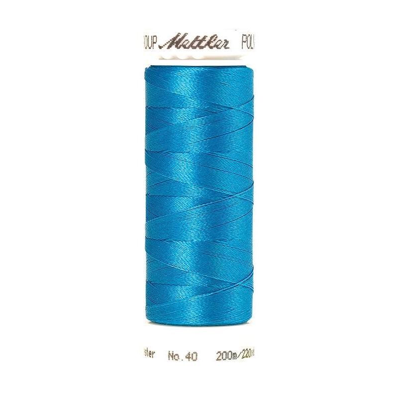 Mettler Poly Sheen #4101 WAVE BLUE 200m Trilobal Polyester Thread