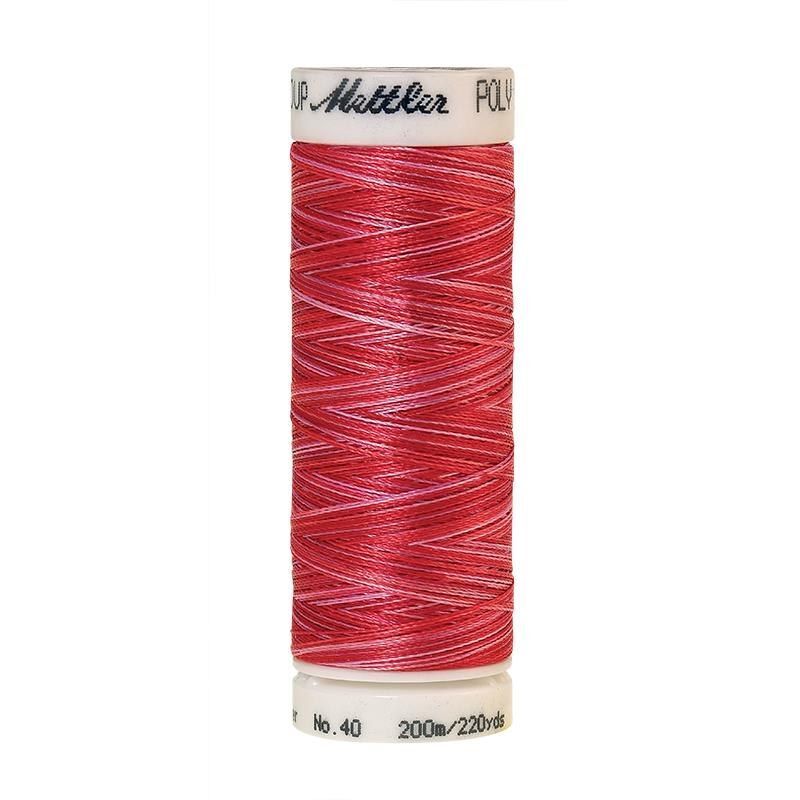 Poly Sheen Multi 40, #9405 STRAWBERRY BLITZ Trilobal Polyester Thread 200m