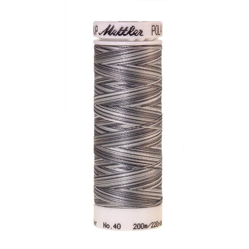 Poly Sheen Multi 40, #9920 OVERCAST GREYS Trilobal Polyester Thread 200m