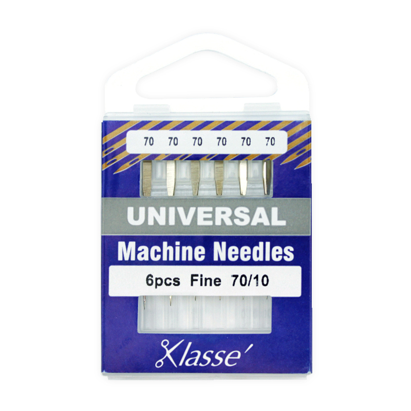 Klasse Sewing Machine Needles, UNIVERSAL Size 70/10, Pack of 6 Needles