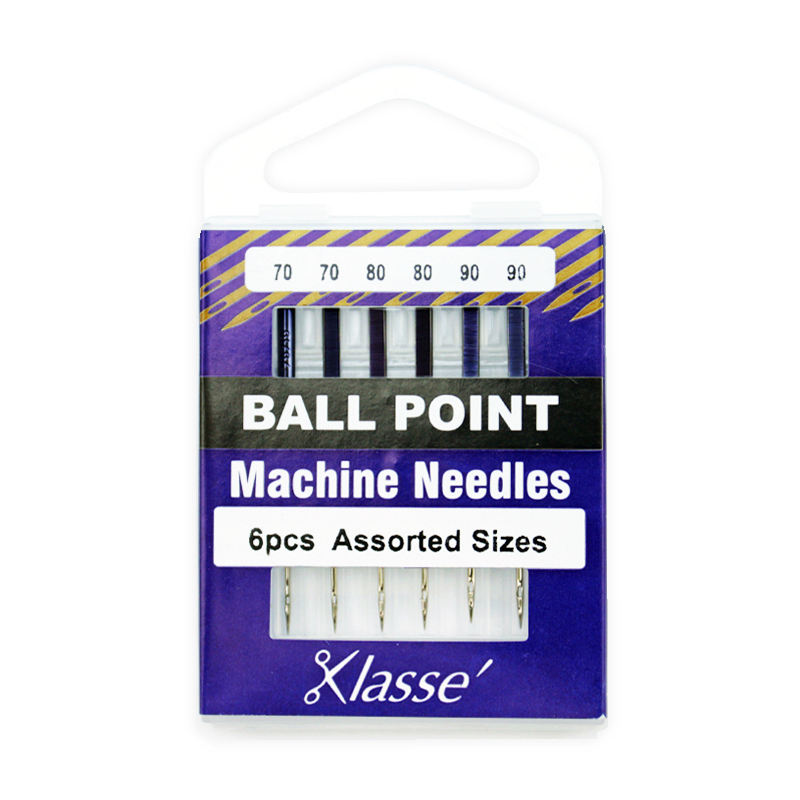 Klasse BALL POINT Assorted Mix Sewing Machine Needles (70; 80; 90), Pack of 5 Needles