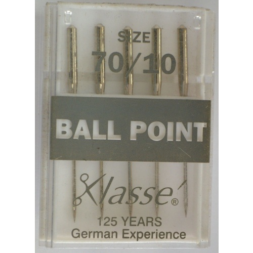 Klasse BALL POINT Size 70/10 Sewing Machine Needles, Pack of 5 Needles