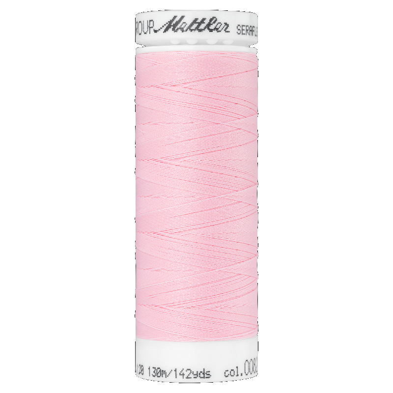 Mettler Seraflex 120, #0082 ICED PINK 130m Elastic Sewing Thread