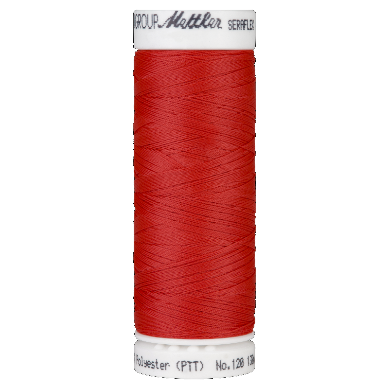 Mettler Seraflex 120, #0104 CANDY APPLE 130m Elastic Sewing Thread
