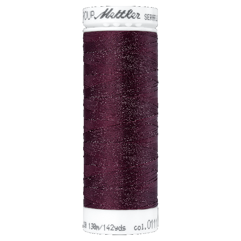 Mettler Seraflex 120, #0111 BEET RED 130m Elastic Sewing Thread