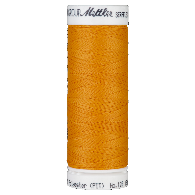 Mettler Seraflex 120, #0122 PUMPKIN 130m Elastic Sewing Thread