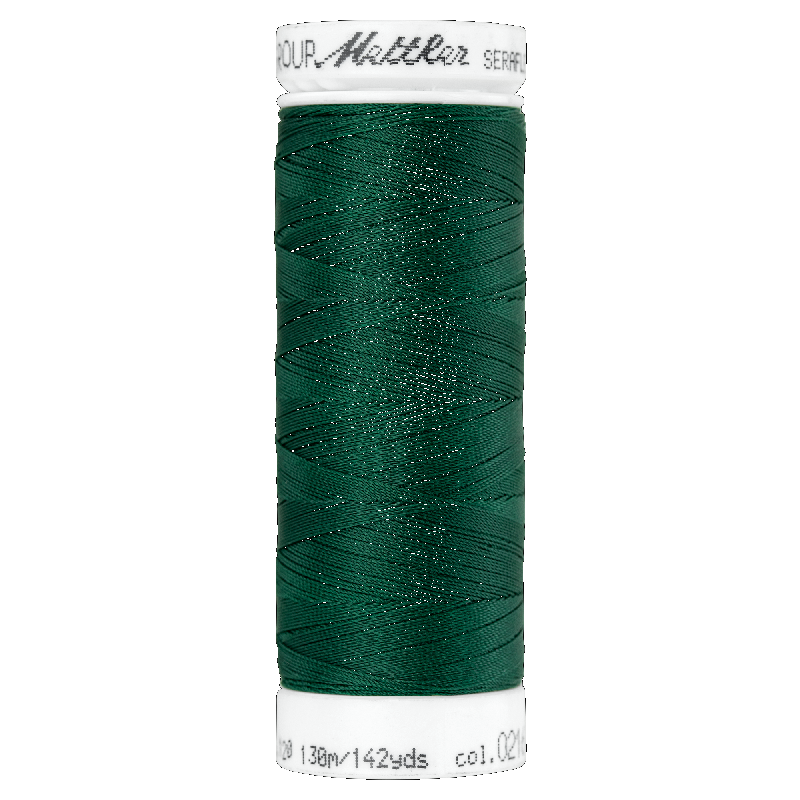 Mettler Seraflex 120, #0216 DARK GREEN 130m Elastic Sewing Thread