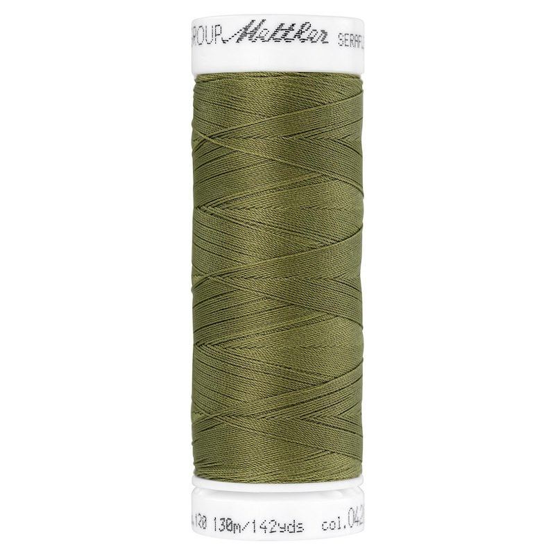 Mettler Seraflex 120, #0427 DARK CHARCOAL 130m Elastic Sewing Thread