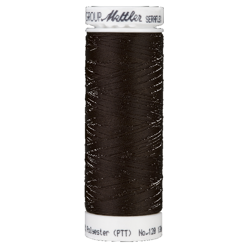 Mettler Seraflex 120, #0428 CHOCOLATE 130m Elastic Sewing Thread