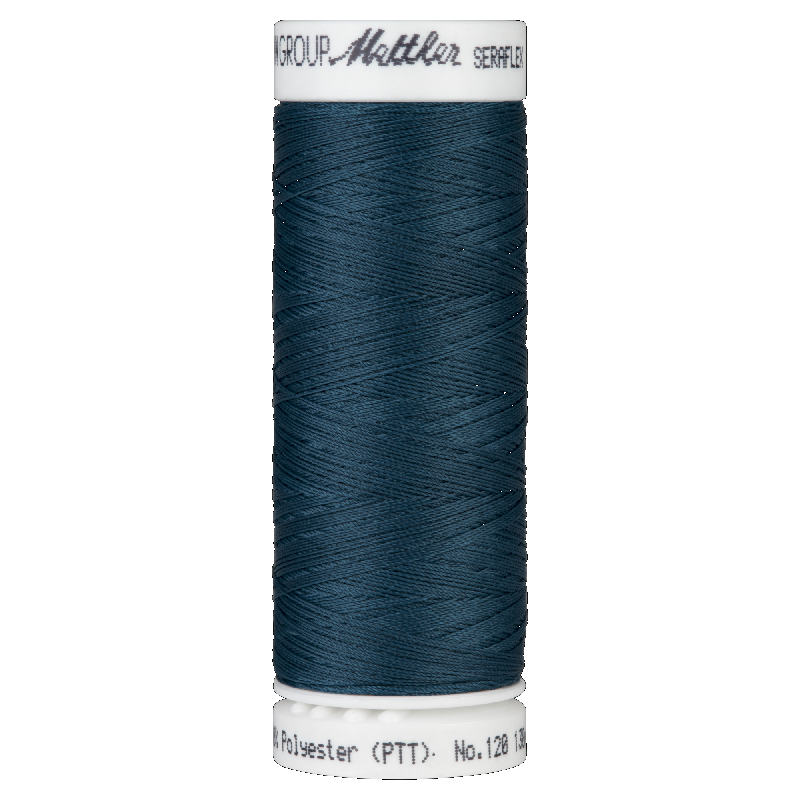 Mettler Seraflex 120, #0485 TARTAN BLUE 130m Elastic Sewing Thread