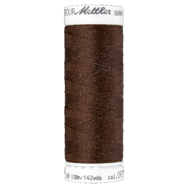 Mettler Seraflex 120, #0975 APPLE SEED 130m Elastic Sewing Thread