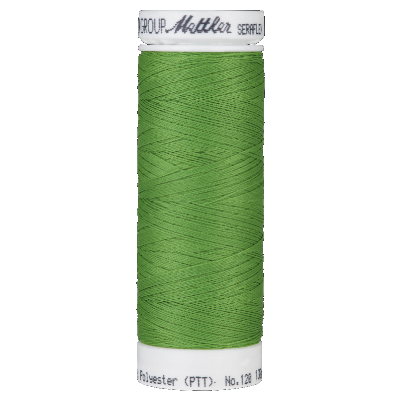 Mettler Seraflex 120, #1099 LIGHT KELLY 130m Elastic Sewing Thread