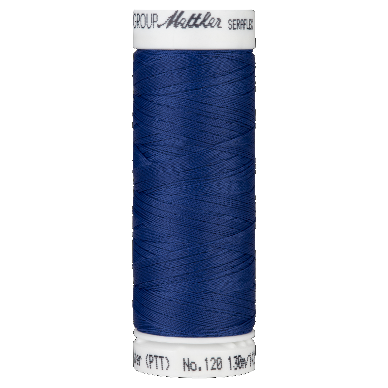 Mettler Seraflex 120, #1303 ROYAL BLUE 130m Elastic Sewing Thread