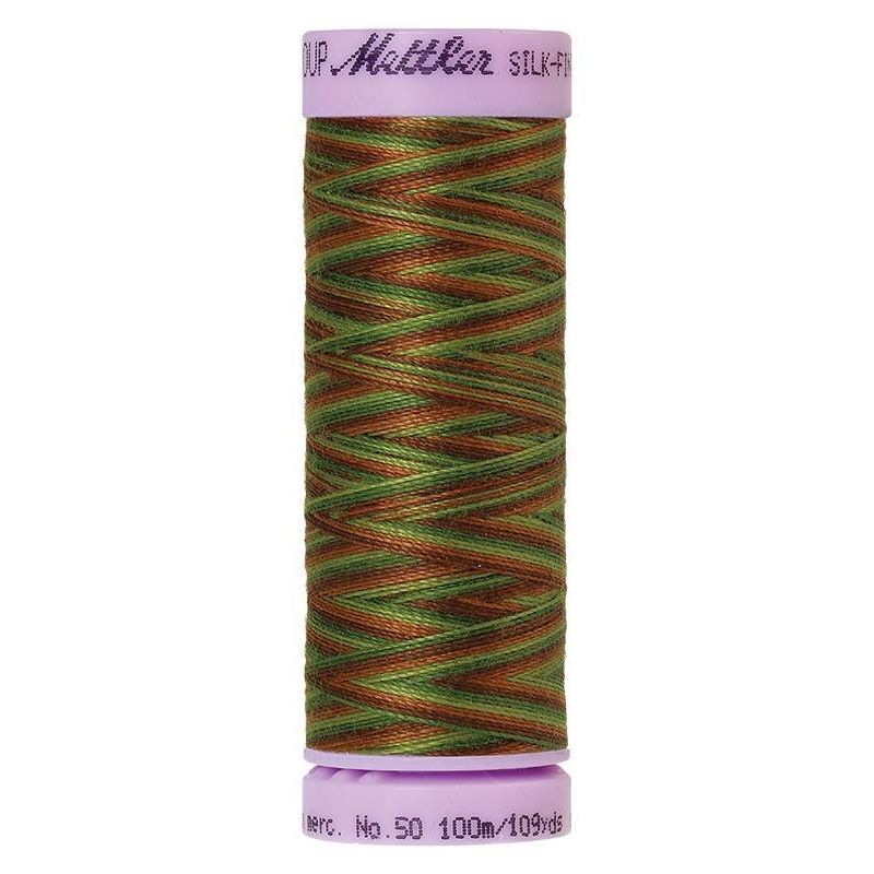Mettler Silk-Finish Cotton Multi 50, #9822 FOREST LAND 100m Cotton Thread