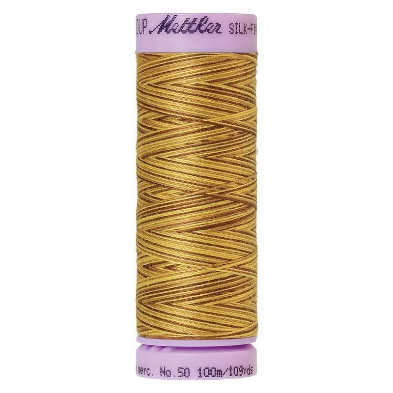 Mettler Silk-Finish Cotton Multi 50, #9828 CHOCO BANANA 100m Cotton Thread