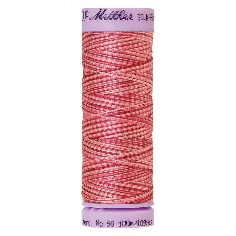 Mettler Silk-Finish Cotton Multi 50, #9846 CRANBERRY CRUSH 100m Cotton Thread