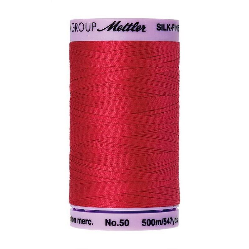 Mettler Silk-finish Cotton 50, #0102 POINSETTIA 500m Thread (Old #0837)