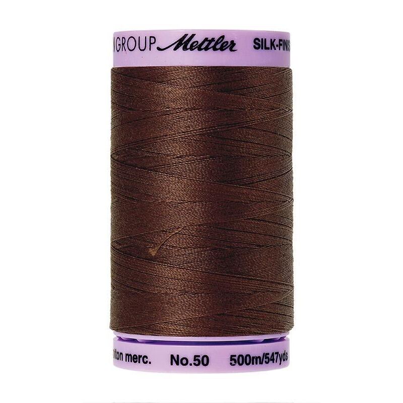 Mettler Silk-finish Cotton 50, #0173 FRIAR BROWN 500m Thread (Old #0528)