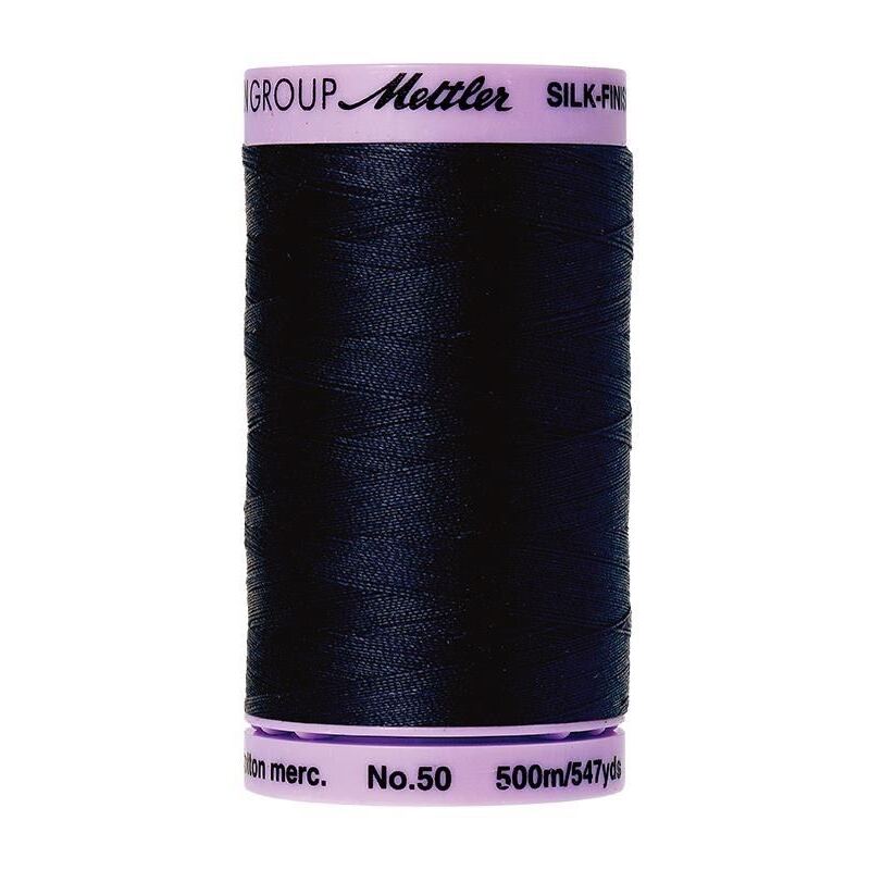 Mettler Silk-finish Cotton 50, #0827 DARK BLUE 500m Thread (Old #0792)