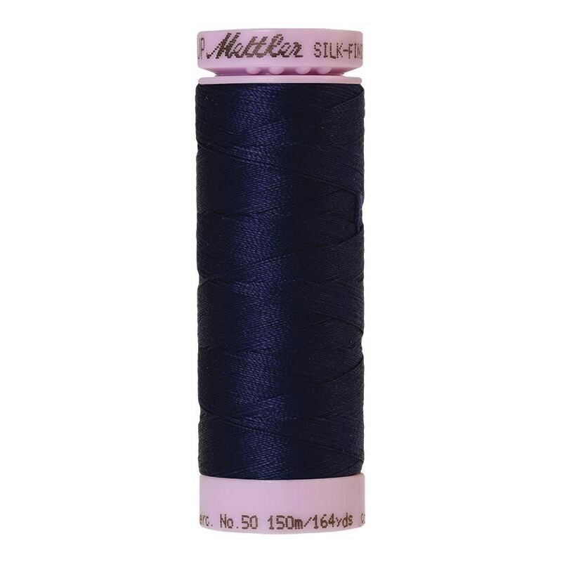 Mettler Silk-finish Cotton 50, #0016 DARK INDIGO 150m Thread (Old Colour #0557)
