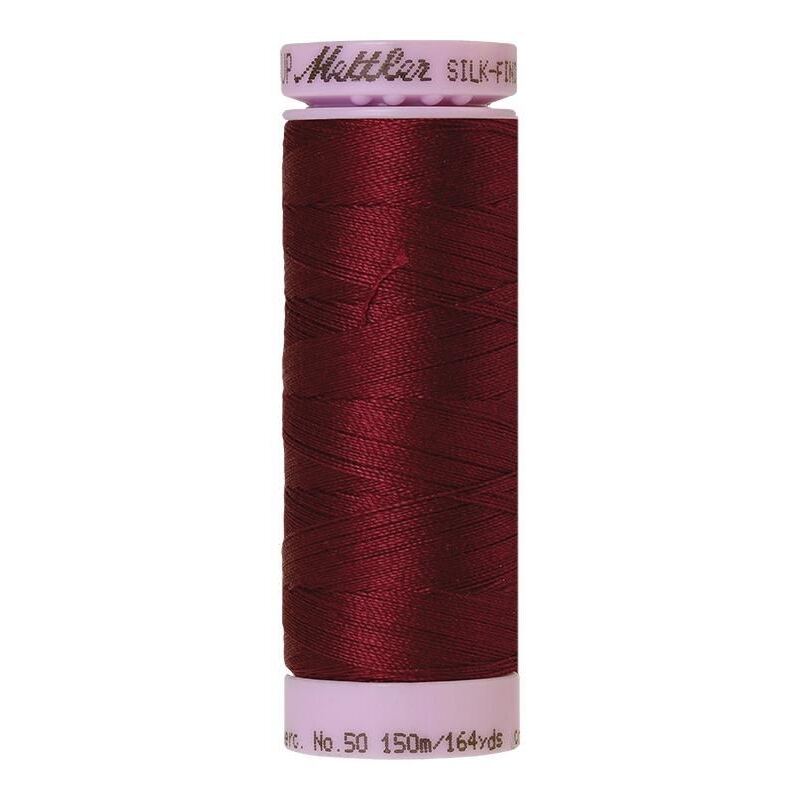 Mettler Silk-finish Cotton 50, #0109 BORDEAUX 150m Thread (Old Colour #0738)