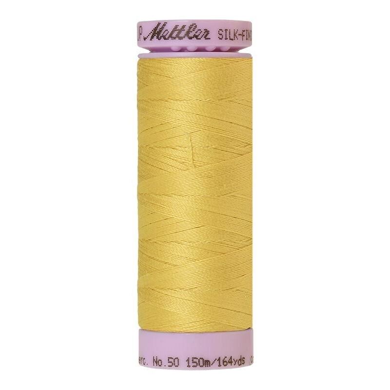 Mettler Silk-finish Cotton 50, #0115 LEMON PEEL 150m Thread
